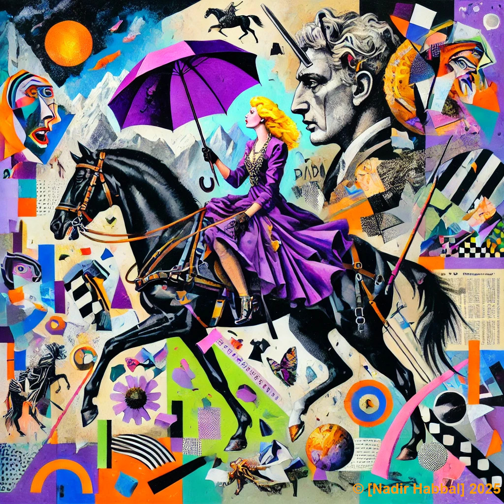 Dadaismus-Stil-Absurdia Galopp – Der Ritt ins Unbekannte