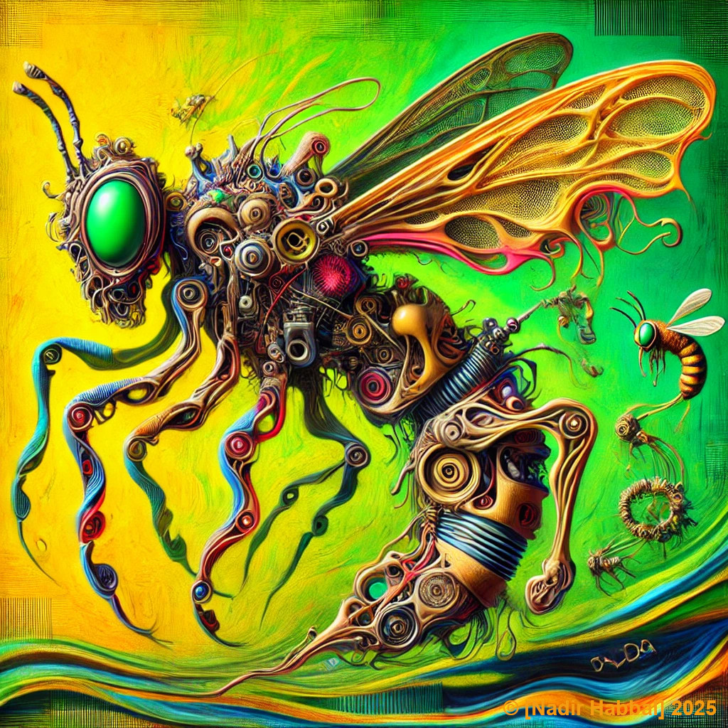 Dadaismus-Stil-Die absurde Evolution des Mechanowesens